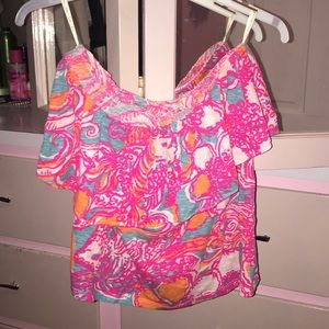Lilly Pulitzer Ruffled Tube Top